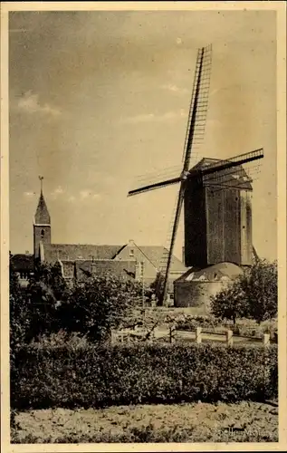 Ak Kapelle Zeeland Niederlande, Molen