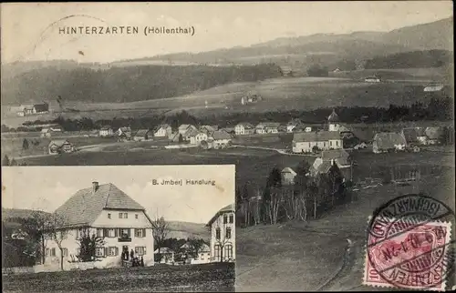 Ak Hinterzarten im Schwarzwald, Panorama, Höllental, Handlung B. Imberj