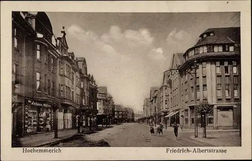 Ak Hochemmerich Duisburg im Ruhrgebiet, Friedrich Albert Straße, Handlung