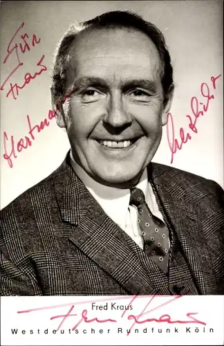 Ak Sänger und Schauspieler Fred Kraus, Portrait, Autogramm