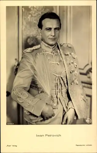 Ak Schauspieler Iwan Petrovich, Portrait, Ross Verlag 6655/1