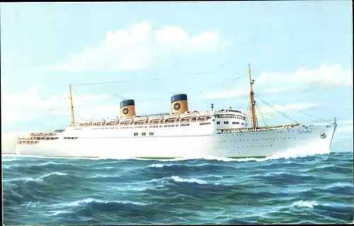 Künstler Ak Dampfer SS Homeric, Home Lines