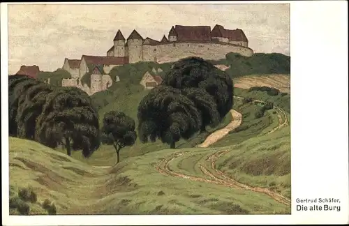 Künstler Ak Schäfer, Gertrud, Die alte Burg