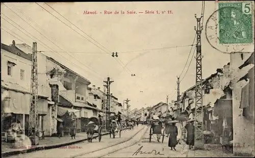 Ak Hanoi Tonkin Vietnam, Rue de la Soie