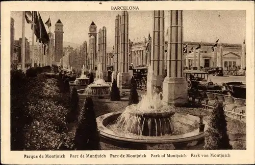 Ak Barcelona Katalonien Spanien, Park von Montjuich