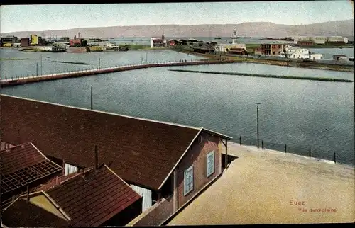 Ak Suez Ägypten, Vue terrepleine