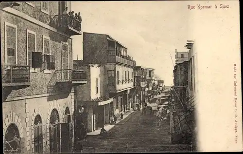 Ak Suez Ägypten, Rue Kormar