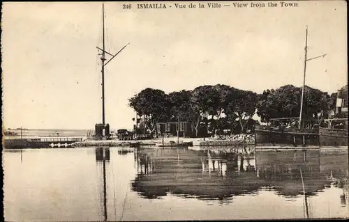 Ak Ismailia Ägypten, Vue de la Ville