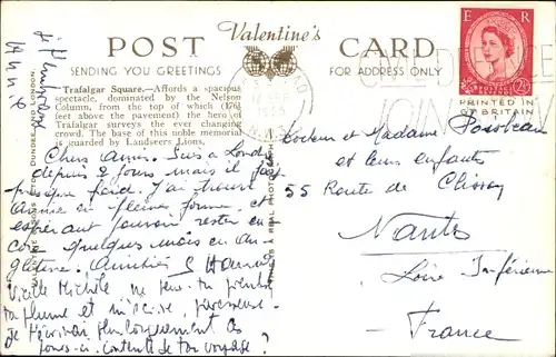 Ak London City England, Trafalgar Square