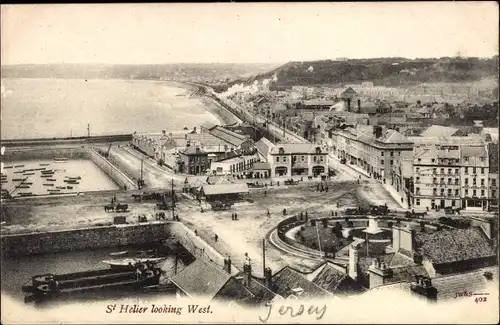 Ak Saint Helier Kanalinsel Jersey, Looking West
