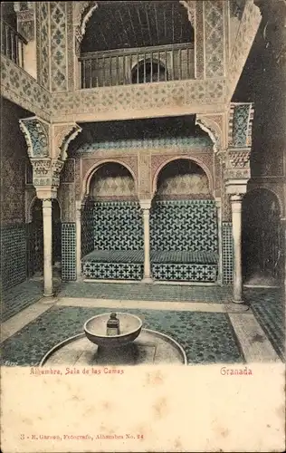 Ak Granada Andalusien Spanien, Alhambra, Sala de las Camas