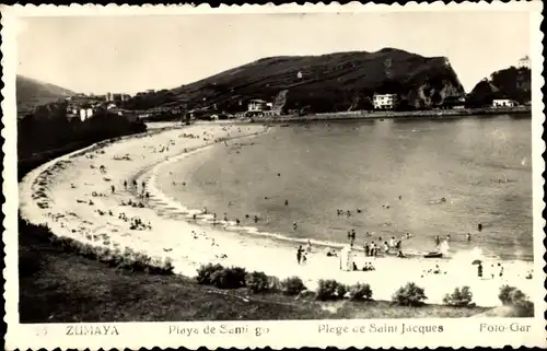 Ak Zumaia Zumaya Gipuzkoa Baskenland, Plage de Saint Jaques