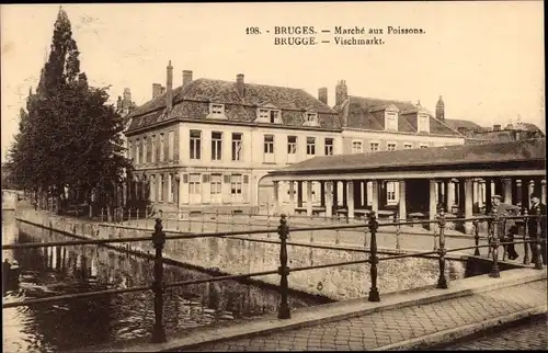 Ak Bruxelles Brüssel, Vischmarkt