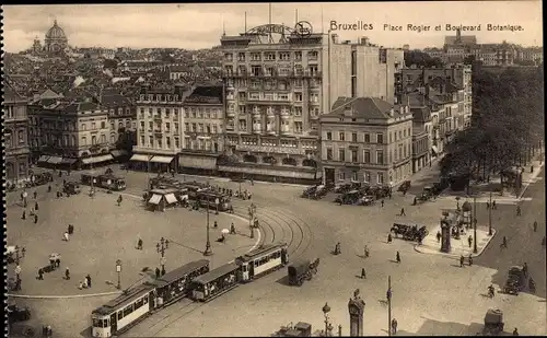 Ak Bruxelles Brüssel, Place Rogier et Boulevard Botanique