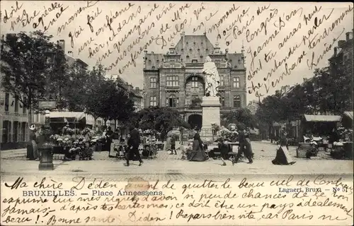 Ak Bruxelles Brüssel, Place Anneessens
