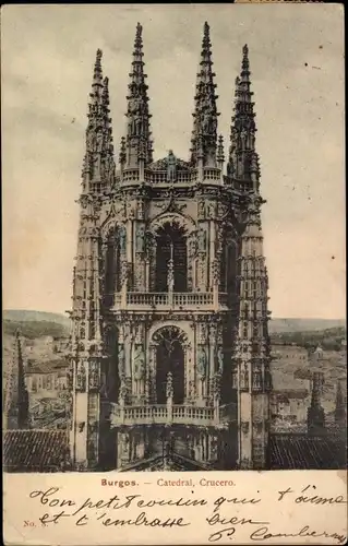 Ak Burgos Kastilien und León, Catedral, Crucero