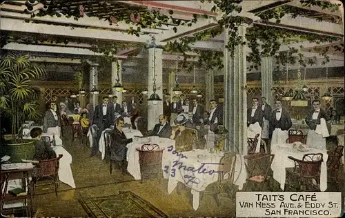 Ak San Francisco Kalifornien USA, Tait's Café
