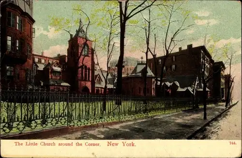 Ak New York USA, Little Church around the Corner