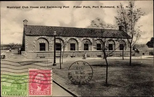 Ak Richmond Virginia USA, Municipal Club House and Swimming Pool, Farber Park