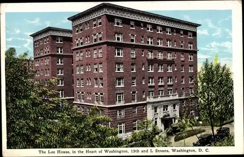 Ak Washington DC USA, The Lee House, Heart of Washington, 15th and L Streets