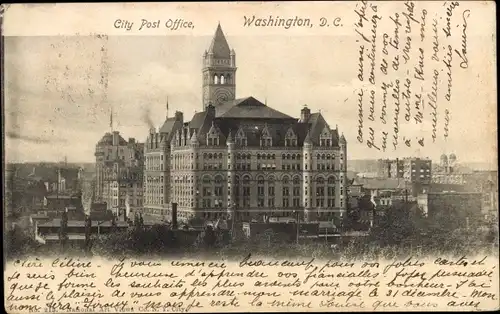 Ak Washington DC USA, Blick auf das City Post Office