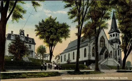 Ak Westbrook Maine, Catholic Church and Parsonage