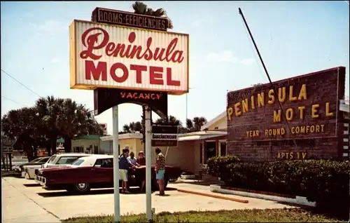 Ak Daytona Beach Florida USA, Peninsula Motel, Atlantic Ave