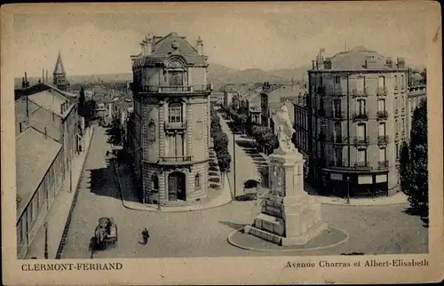 Ak Clermont Ferrand Puy de Dôme, Avenue Charras et Albert Elisabeth