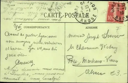 Ak Lyon Rhône, La Statue de Carnot et la Place de la Republique