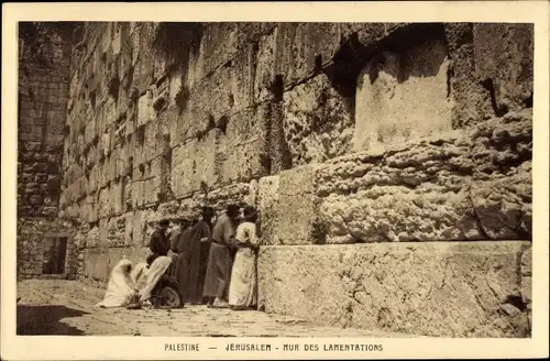 Ak Jerusalem Israel, Klagemauer, Le mur des Lamentations
