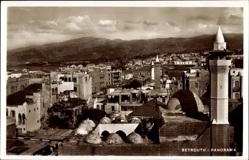 Ak Beirut Beyrouth Libanon, Panorama vom Ort