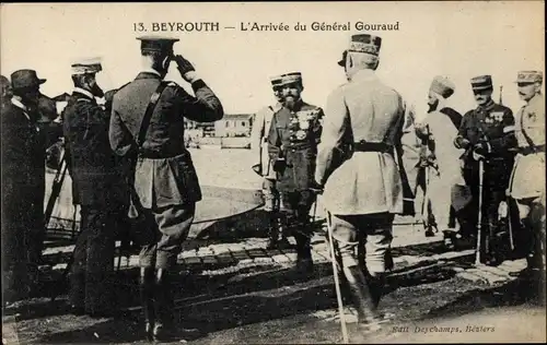 Ak Beirut Beyrouth Libanon, L'Arrivée du General Gouraud