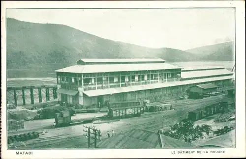 Ak Matadi Belgisch Kongo, Le batiment de la Douane