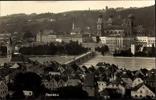 Ak Passau in Niederbayern, Teilansicht