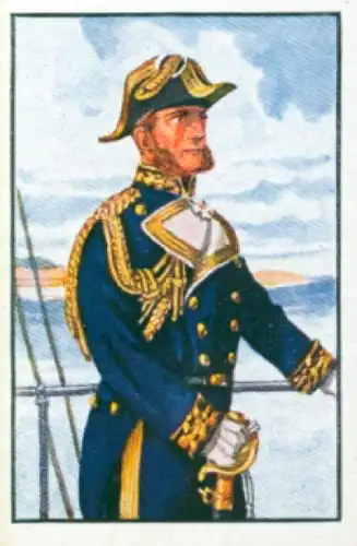 Sammelbild Deutsche Uniformen, 1864 - 1914, Serie 17 Bild 97, Preuß. Contre Admiral 1864