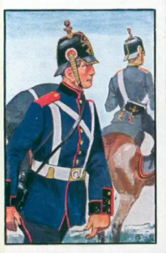 Sammelbild Deutsche Uniformen, 1864 - 1914, Serie 32 Bild 192, Artillerie, Hessen Kassel 1866