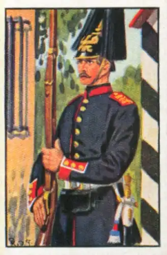 Sammelbild Deutsche Uniformen, 1864 - 1914, Serie 6 Bild 31, Preuß. Leib Gren. Rgt. 8, 1870