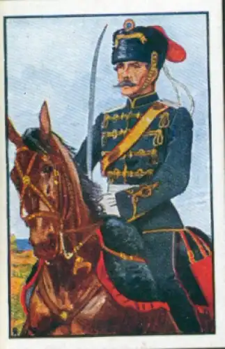 Sammelbild Deutsche Uniformen, 1864 - 1914, Serie 34 Bild 201, Braunschw. Hus. Regt., 1870