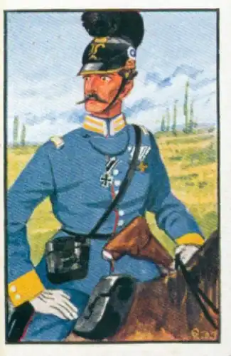 Sammelbild Deutsche Uniformen, 1864 - 1914, Serie 18 Bild 106, Inf. Regt. Nr. 4, Bayern 1870