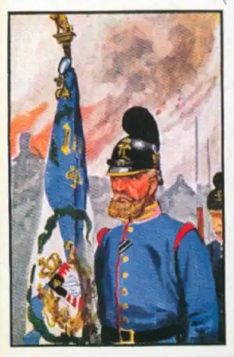 Sammelbild Deutsche Uniformen, 1864 - 1914, Serie 18 Bild 108, Inf. Regt. Nr. 7, Bayern 1870
