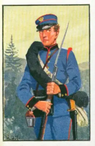 Sammelbild Deutsche Uniformen, 1864 - 1914, Serie 18 Bild 104, Inf. Regt. Nr. 2, Bayern 1866