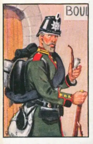 Sammelbild Deutsche Uniformen, 1864 - 1914, Serie 2 Bild 12, Preuß. Garde Schützen Batl. 1870