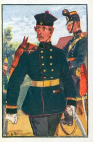 Sammelbild Deutsche Uniformen, 1864 - 1914, Serie 38 Bild 228, Nassau, Artillerie 1866