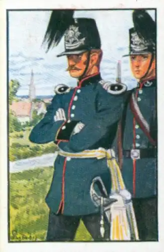 Sammelbild Deutsche Uniformen, 1864 - 1914, Serie 28 Bild 167, Garde Jäger Batl., Hannover 1866