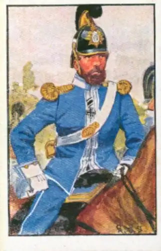 Sammelbild Deutsche Uniformen, 1864 - 1914, Serie 24 Bild 139, Garde Reiter Regiment, Sachsen 1870