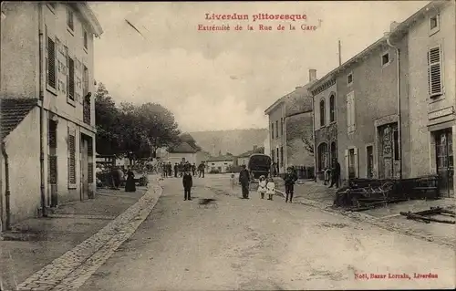 Ak Liverdun Meurthe et Moselle, Extremite de la Rue de la Gare, Häuser