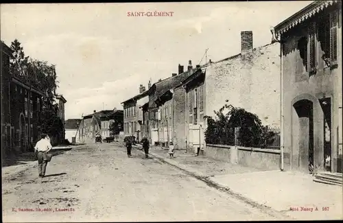 Ak Saint Clement Meurthe et Moselle, Straßenpartie