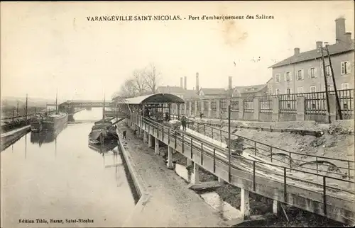 Ak Varangeville Meurthe et Moselle, Port d'embarquement des Salines