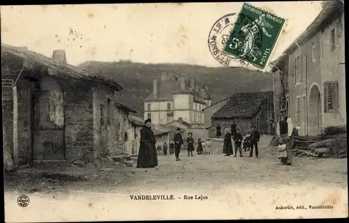 Ak Vandeléville Meurthe et Moselle, Rue Lajus