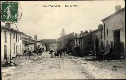 Ak Villey le Sec Meurthe et Moselle, Rue du Fort